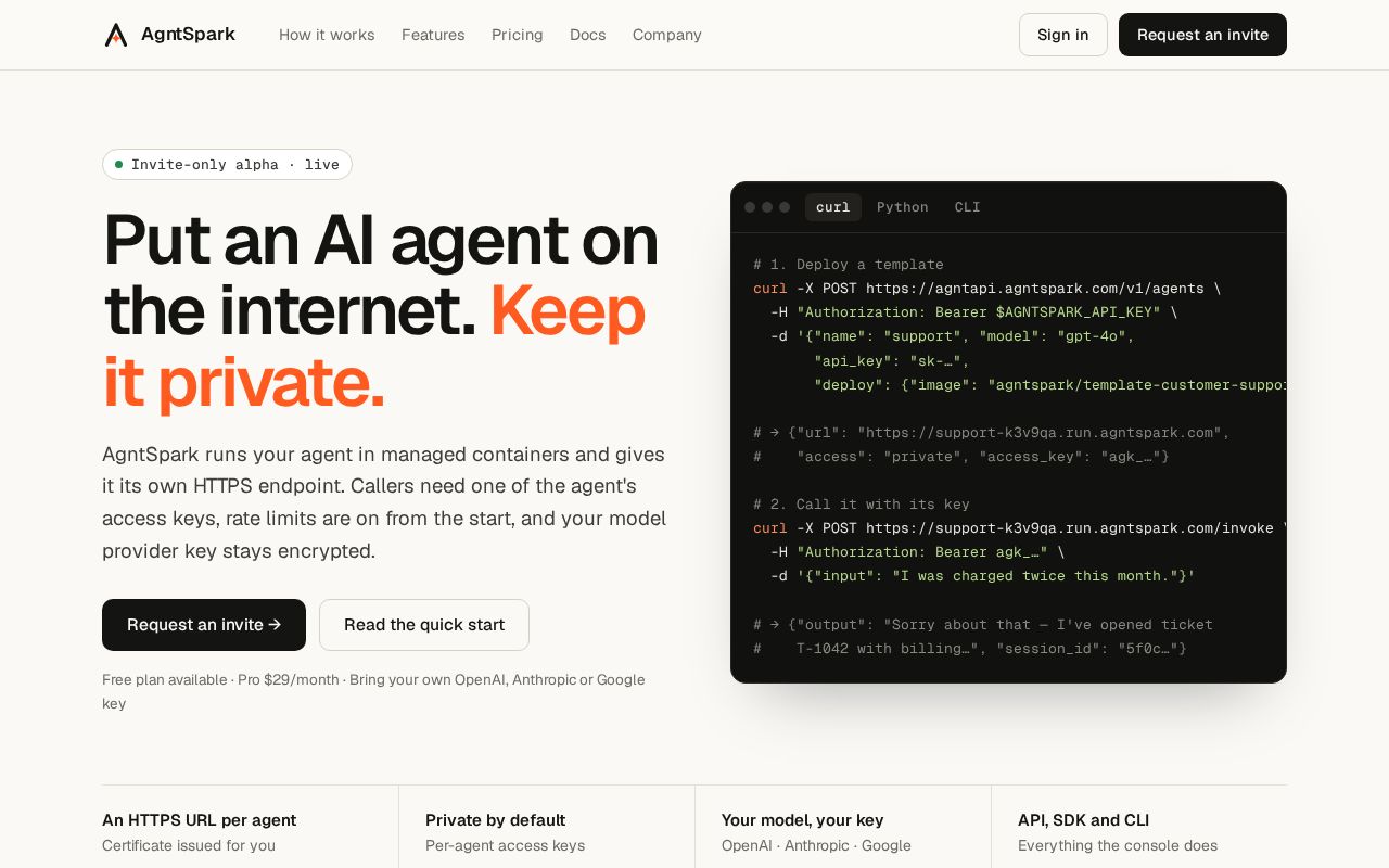 Preview of Agntspark Gateway