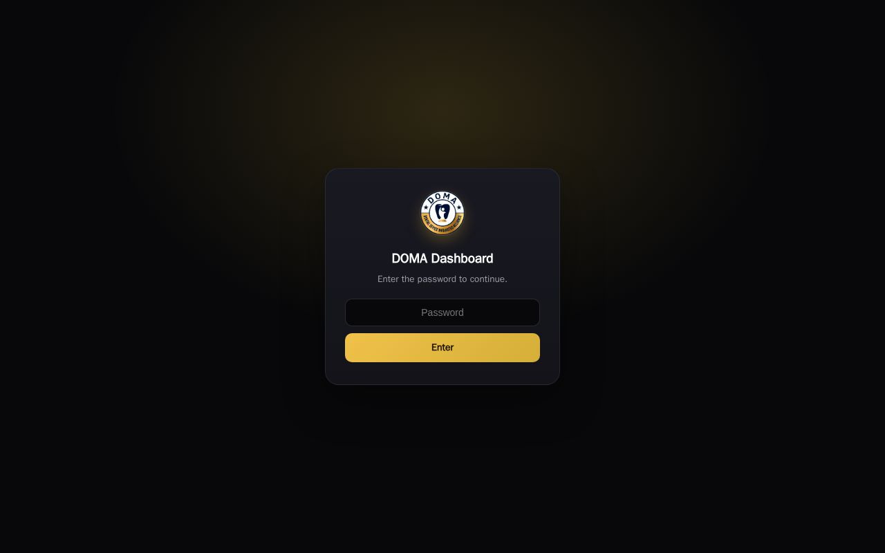 Preview of DOMA Dashboard