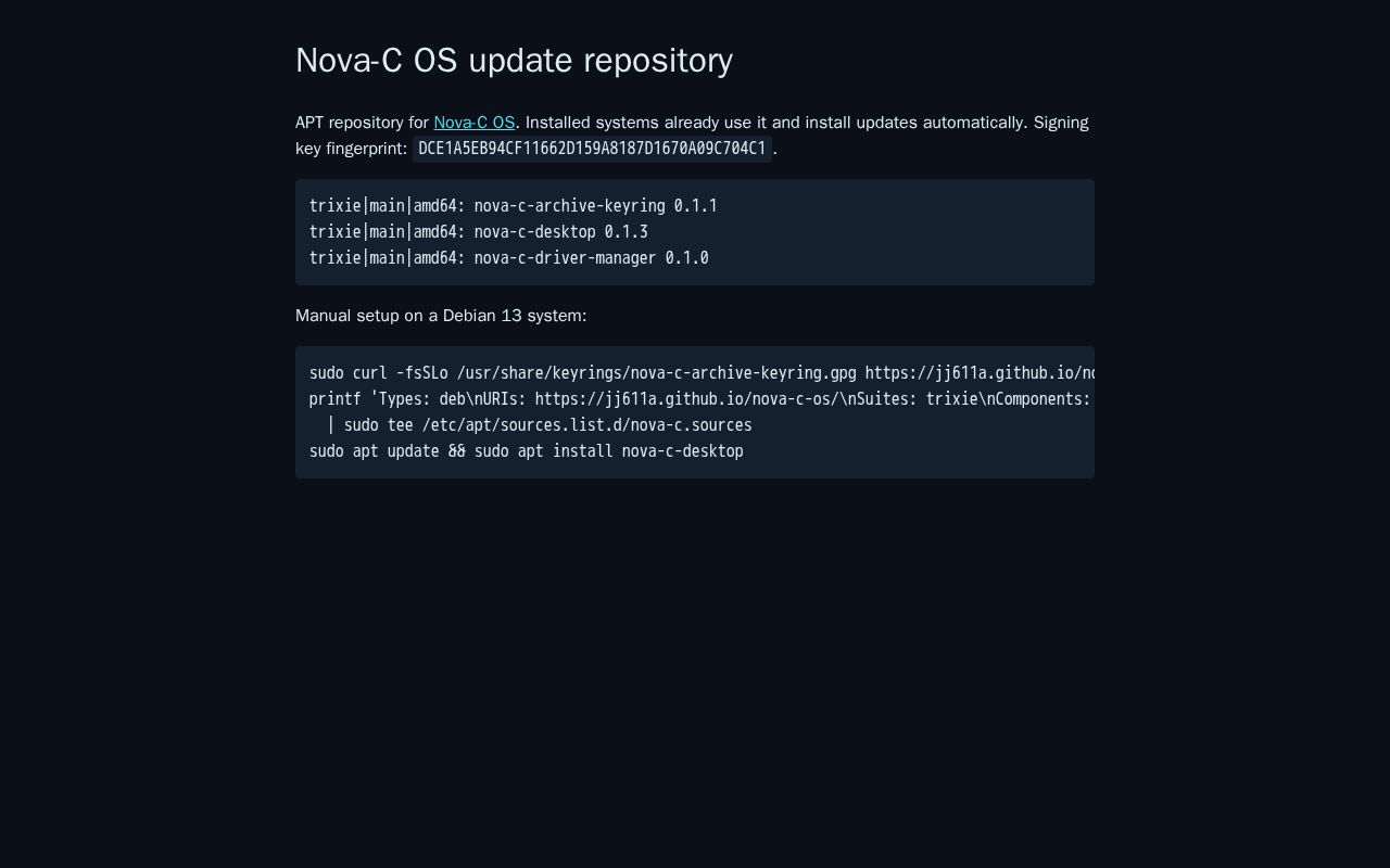 Preview of Nova-C OS updates