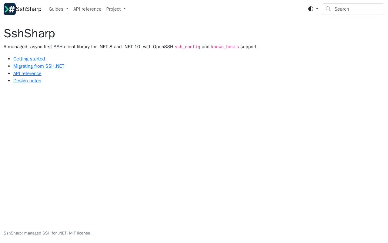 Preview of SshSharp