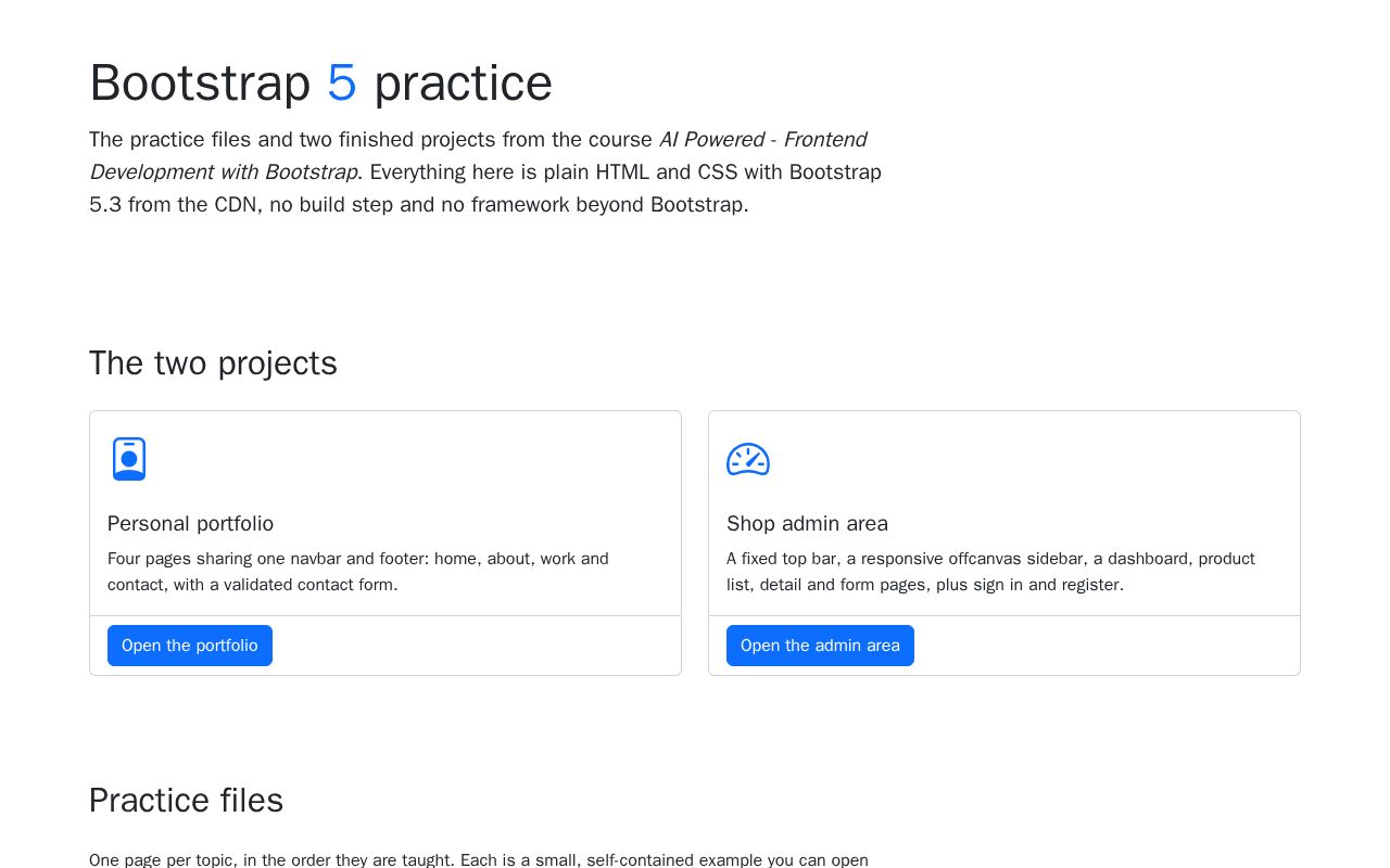 Preview of Bootstrap Practice
