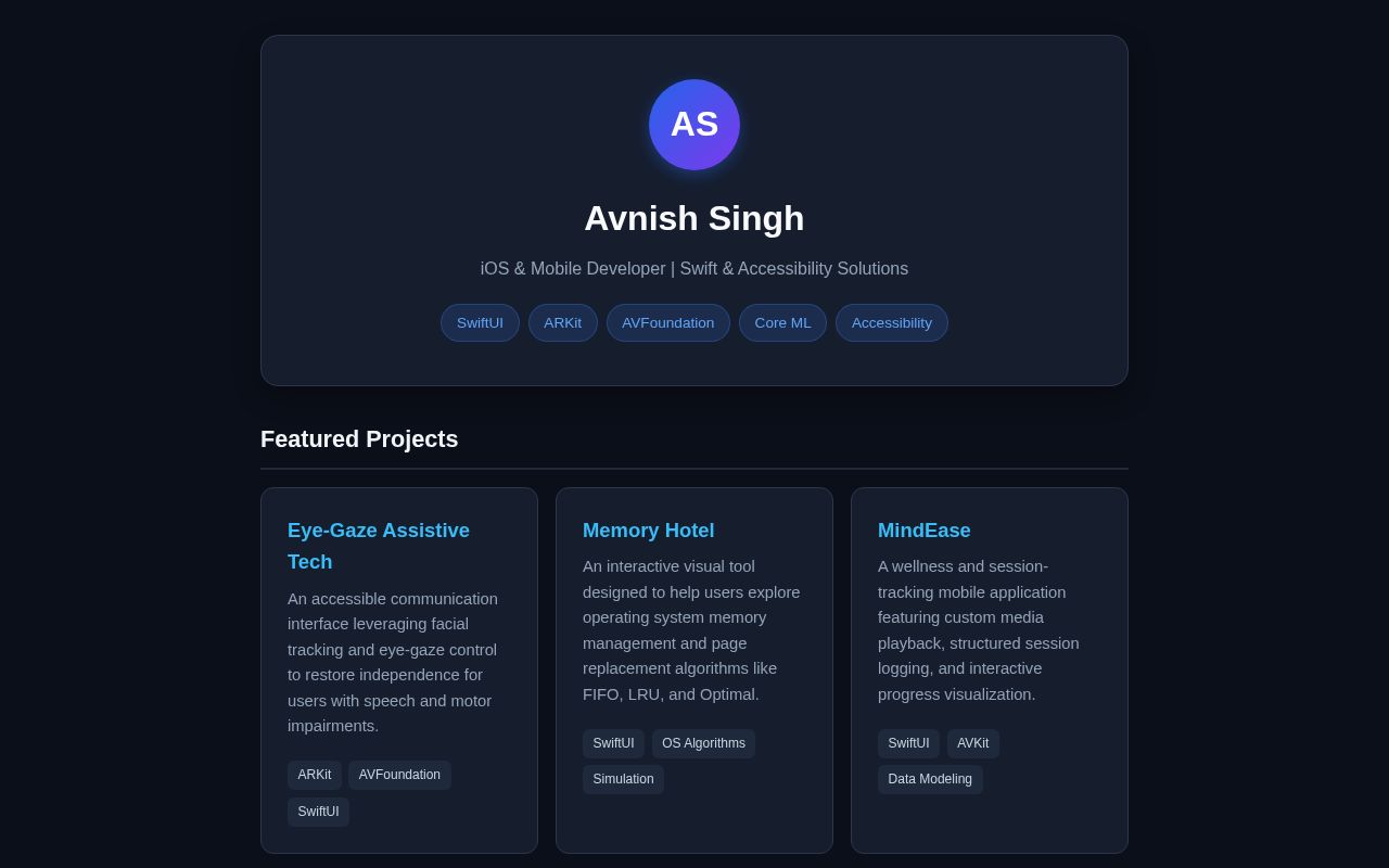 Preview of Developer Portfolio