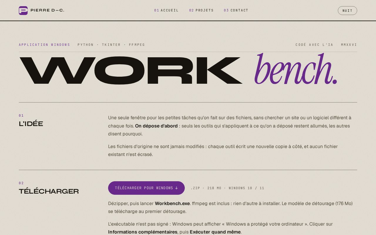 Preview of Workbench