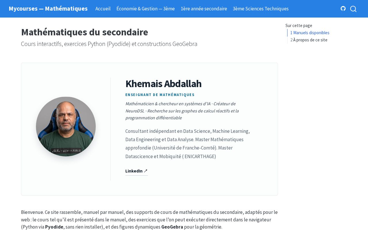 Preview of Mycourses