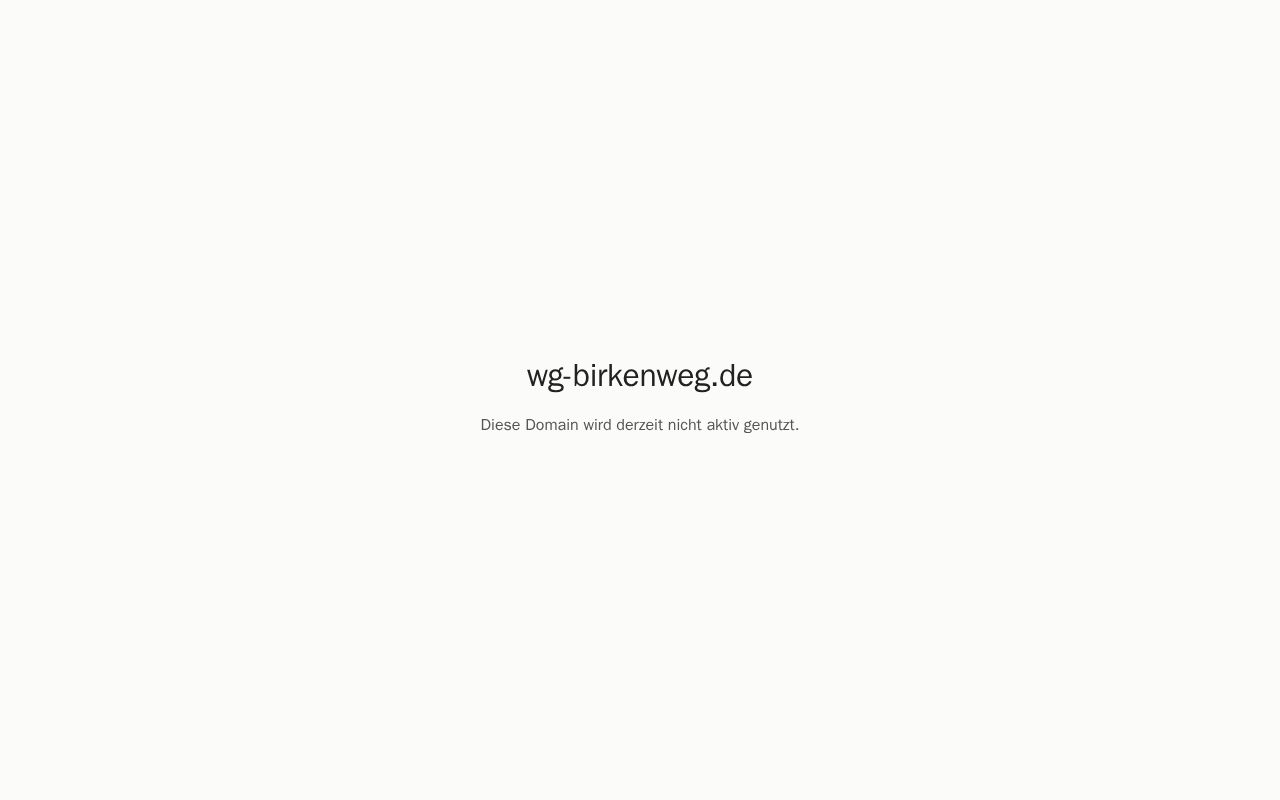Preview of Platzhalterseite fuer wg-birkenweg.de (GitHub Pages)