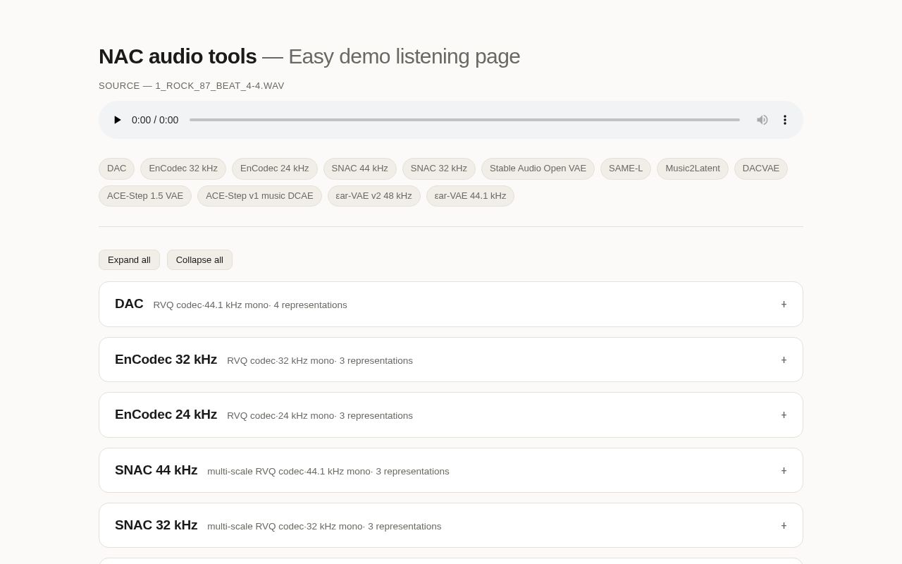 Preview of NAC Audio Tools