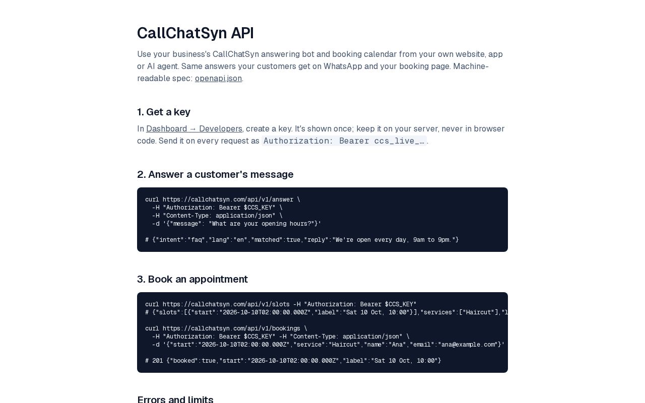 Preview of Callchatsyn Mcp