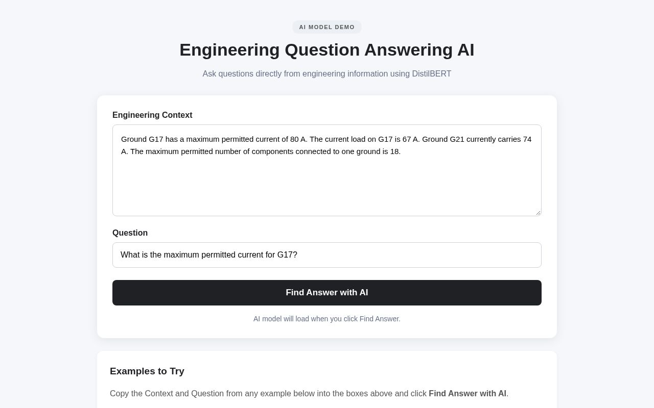 Preview of EngineeringQuestionAnsweringAI