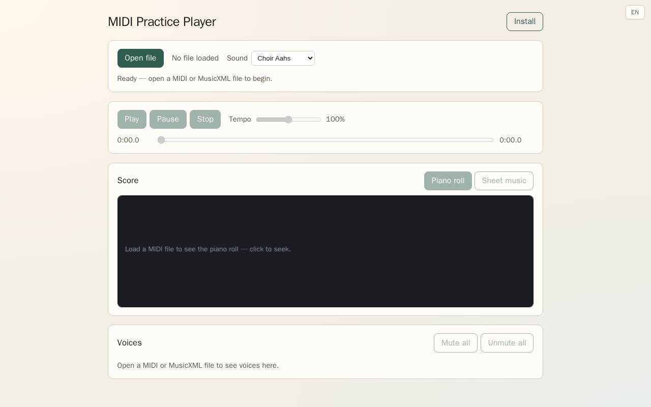 Preview of MIDI Practice Player