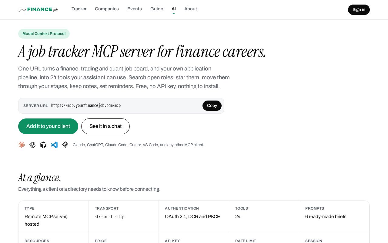 Preview of Yourfinancejob Mcp