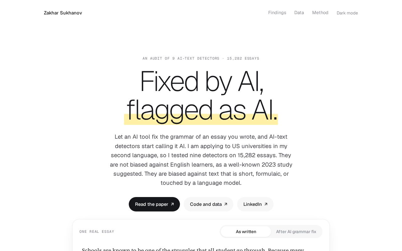 Preview of Fixed by AI, Flagged as AI