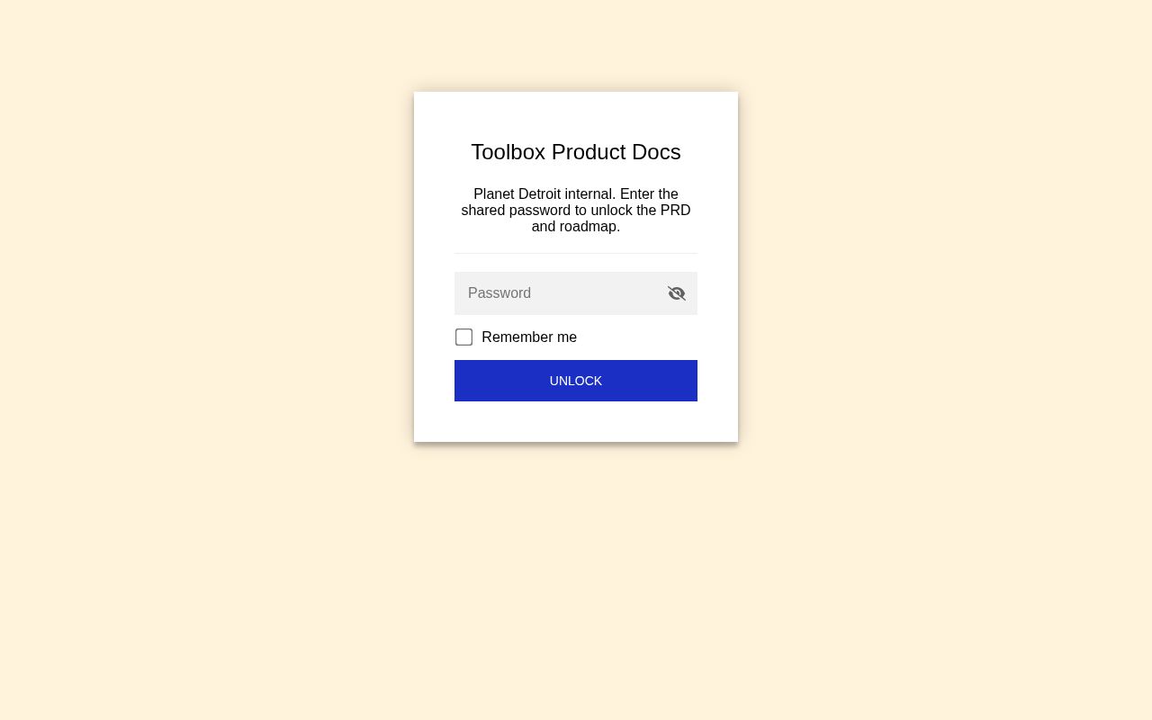 Preview of Toolbox Docs