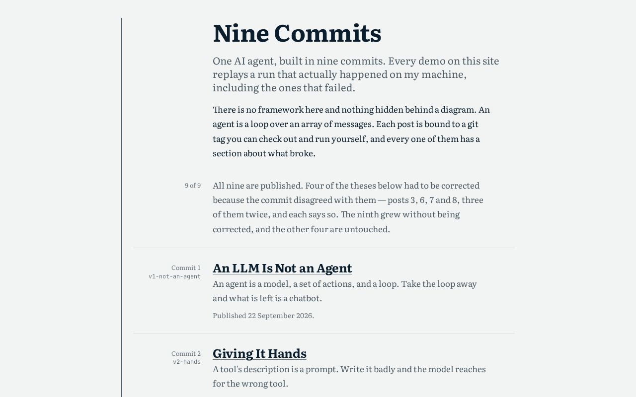 Preview of Nine Commits