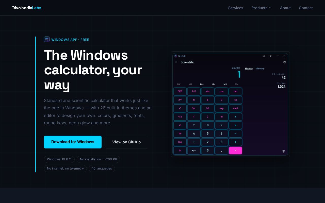 Preview of NeoCalc