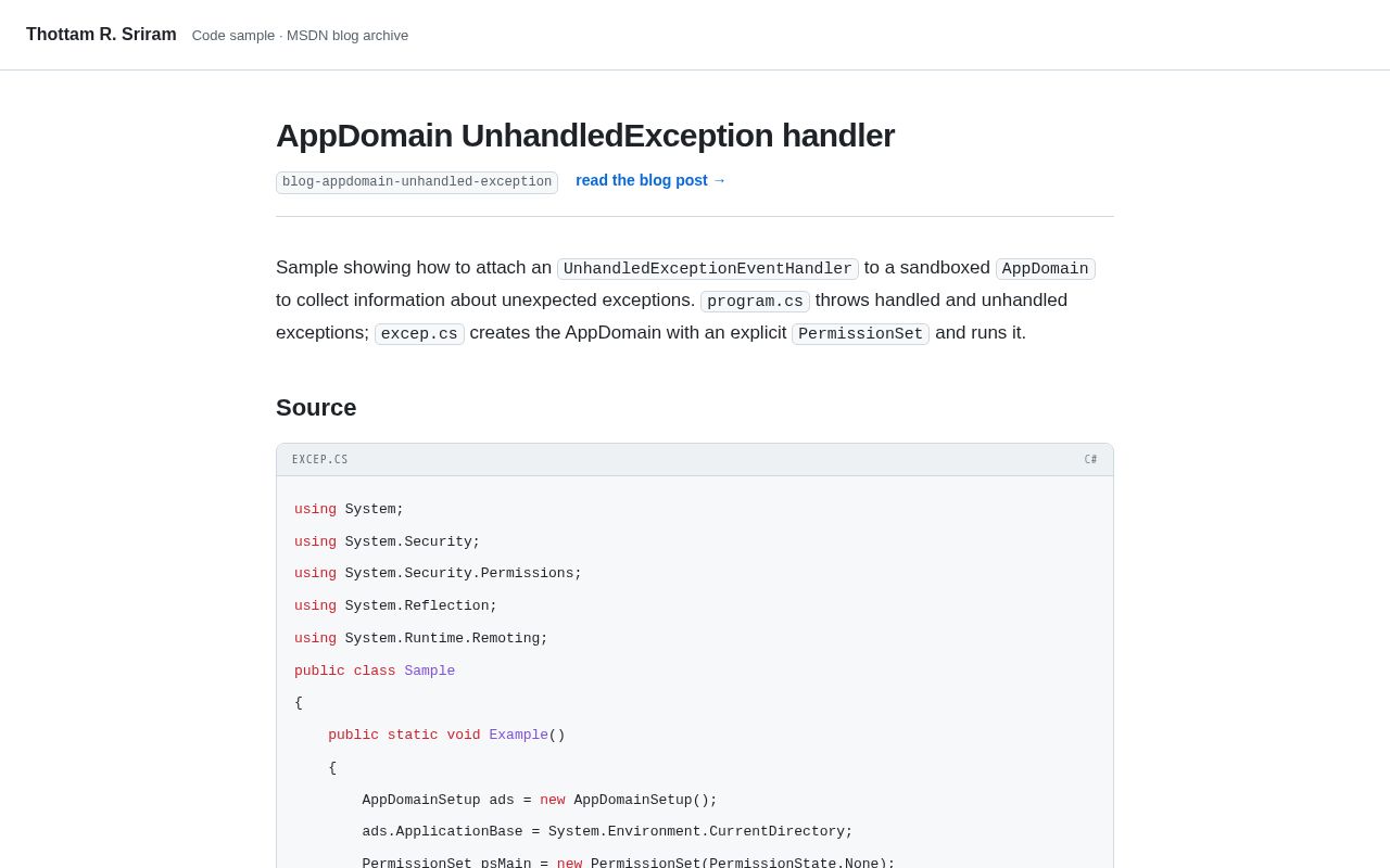 Preview of blog-appdomain-unhandled-exception