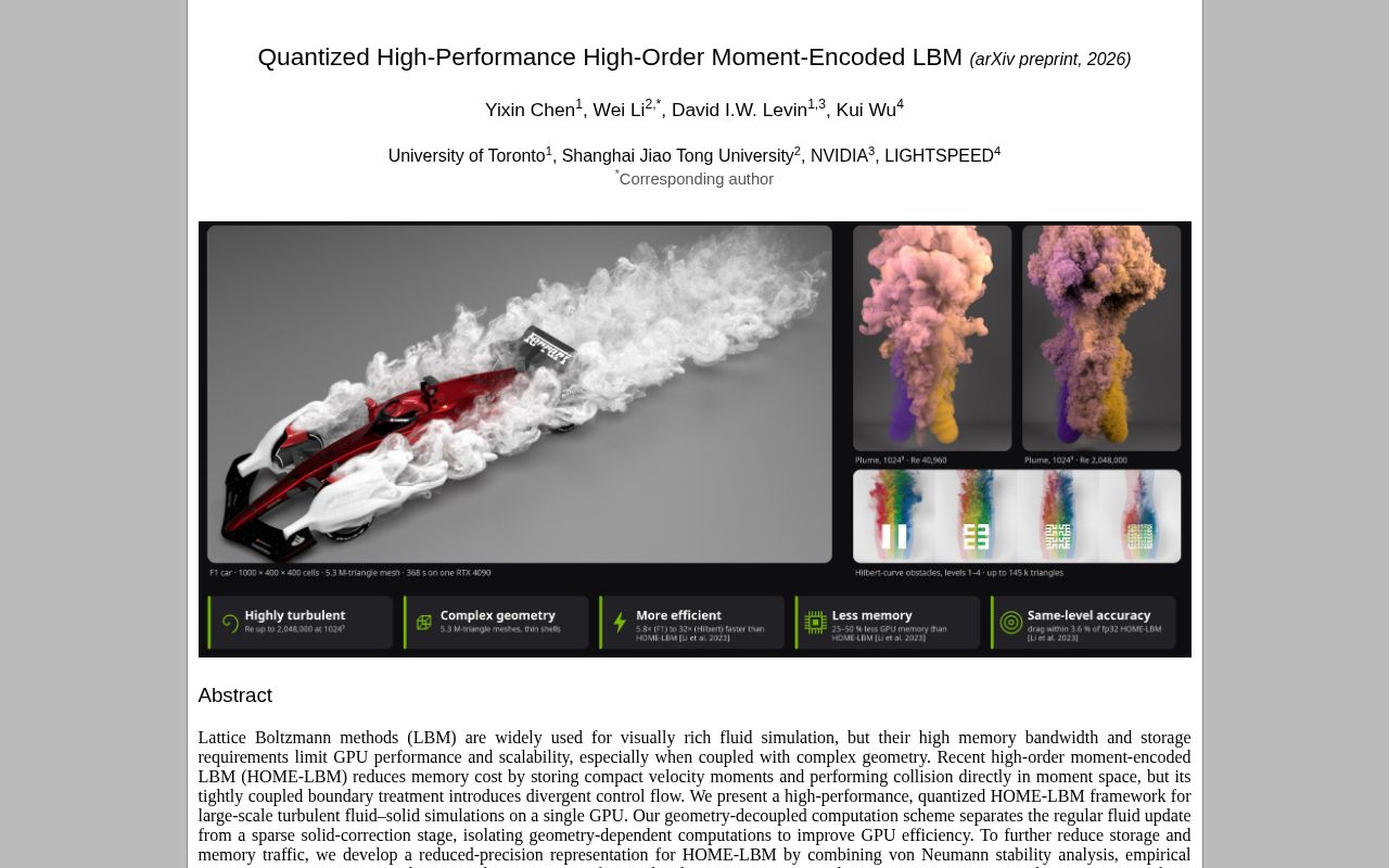 Preview of Quantized High-Performance High-Order Moment-Encoded LBM