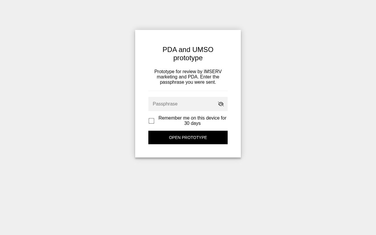 Preview of Pda Prototype