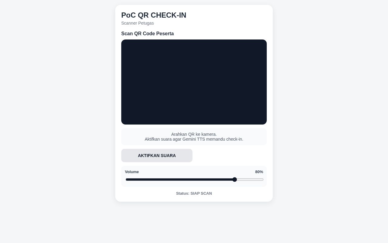 Preview of PoC QR Check-in Scanner