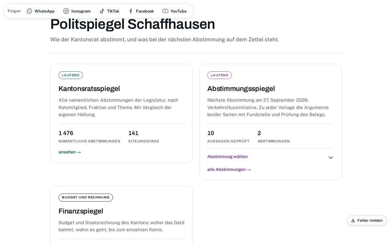 Preview of Politspiegel Schaffhausen
