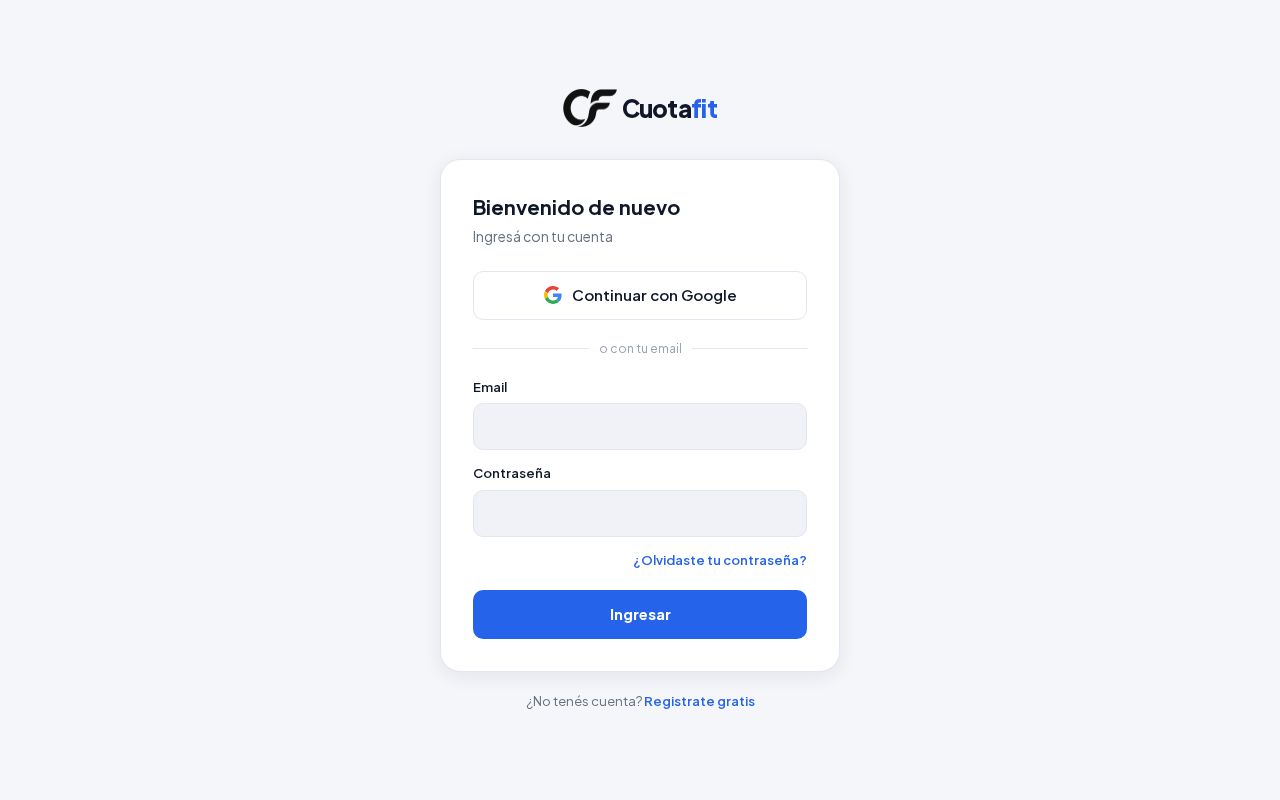 Preview of CuotaFit