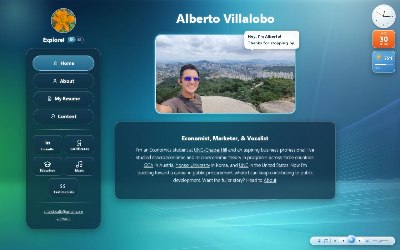 Preview of Website