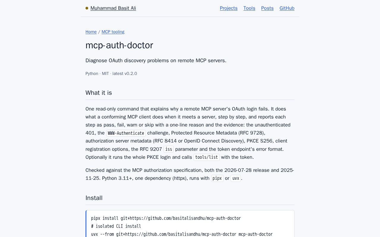 Preview of Mcp Auth Doctor