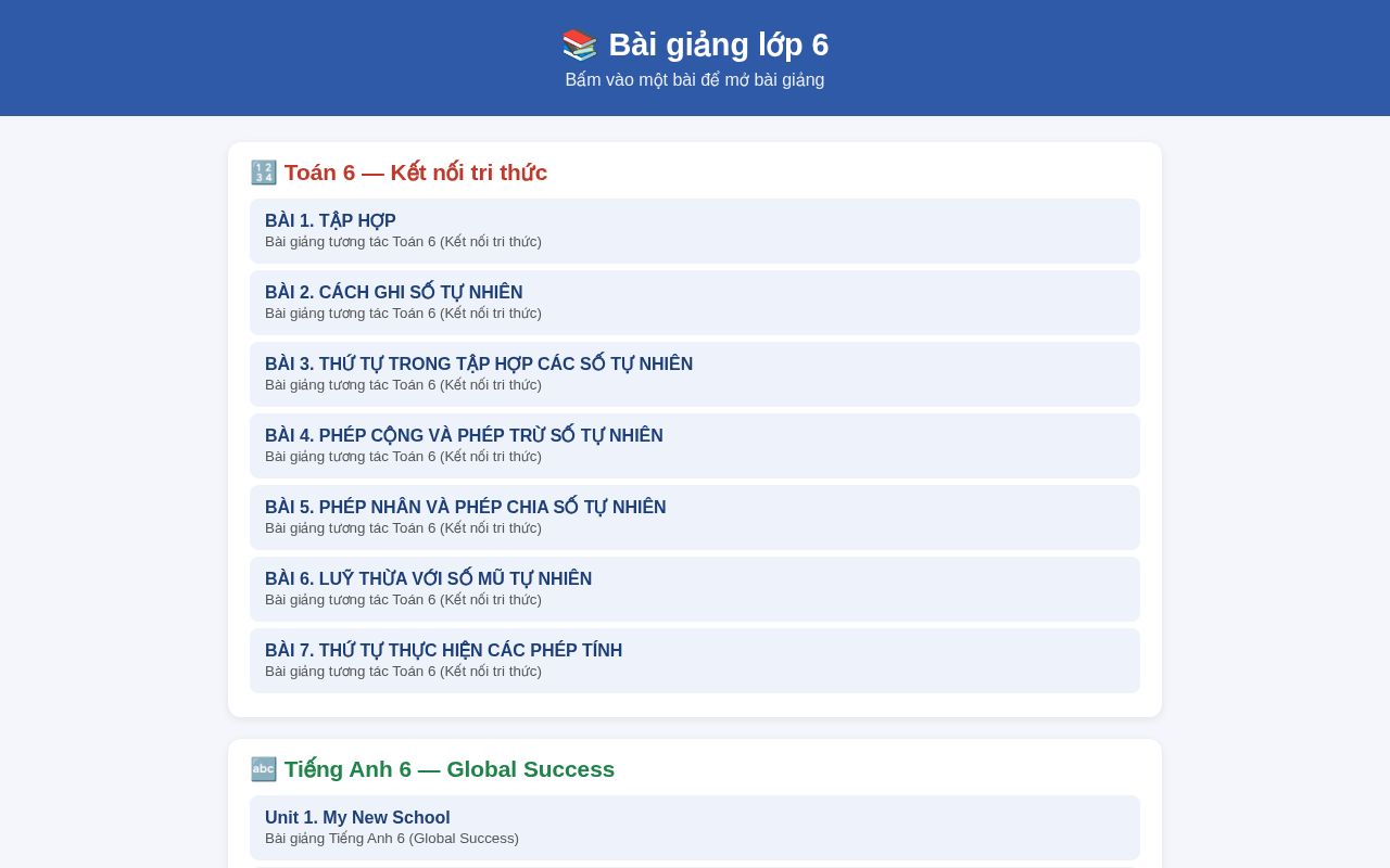 Preview of Bai Giang Lop 6