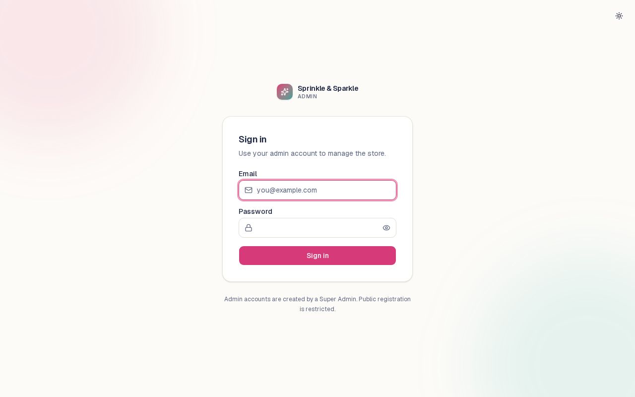 Preview of Sprinkles Sparkles Backend