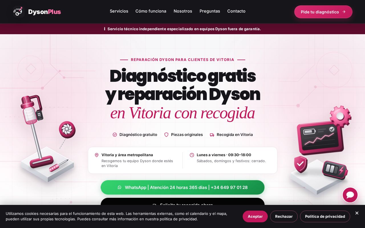 Preview of DYSON Vitoriaserviciotecnico Com Es