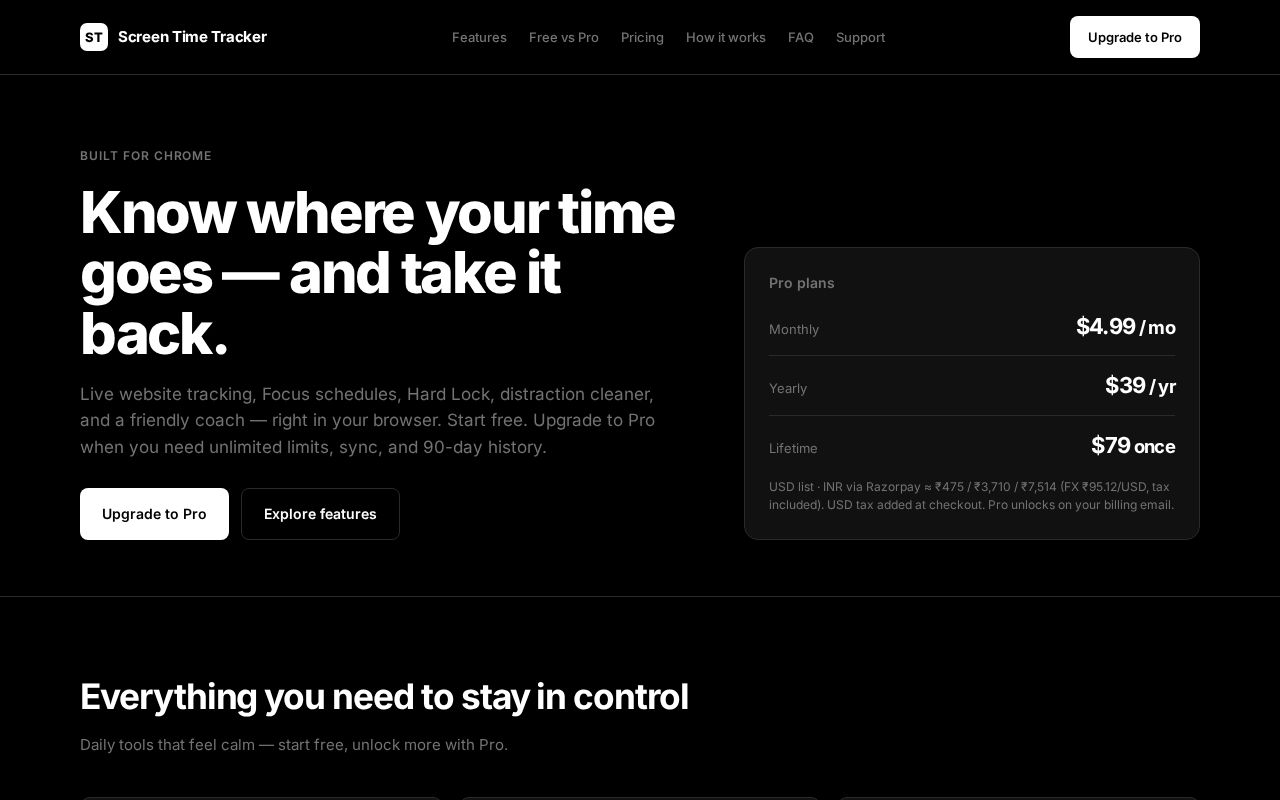 Preview of Screen Time Tracker