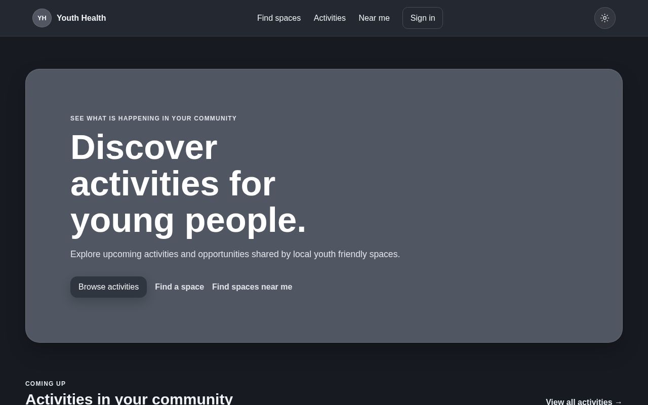 Preview of Youth Friendly Space Mgt System