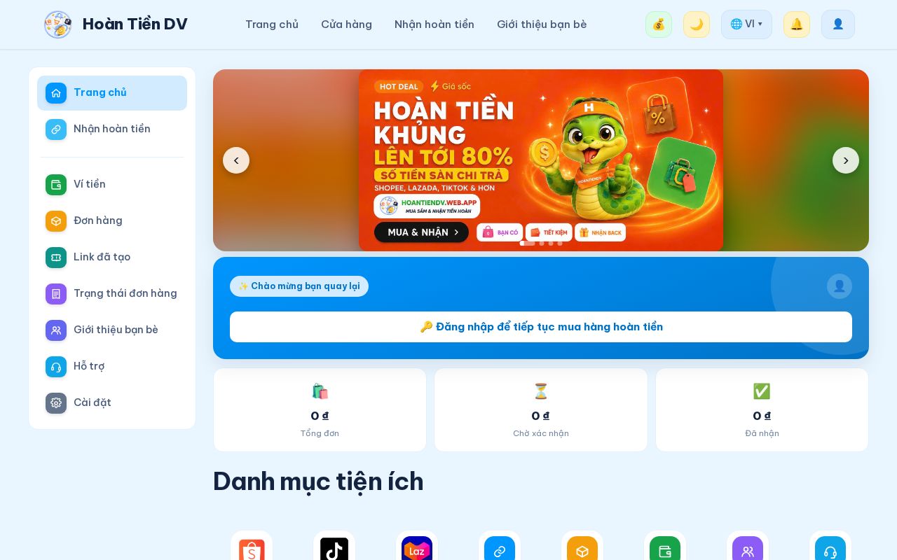 Preview of Cashback Platform