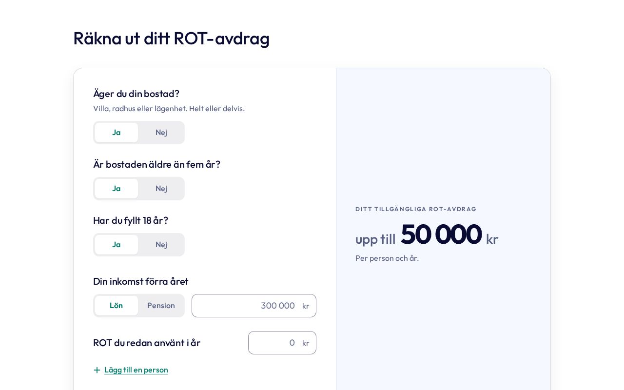 Preview of ROT GT Calculator