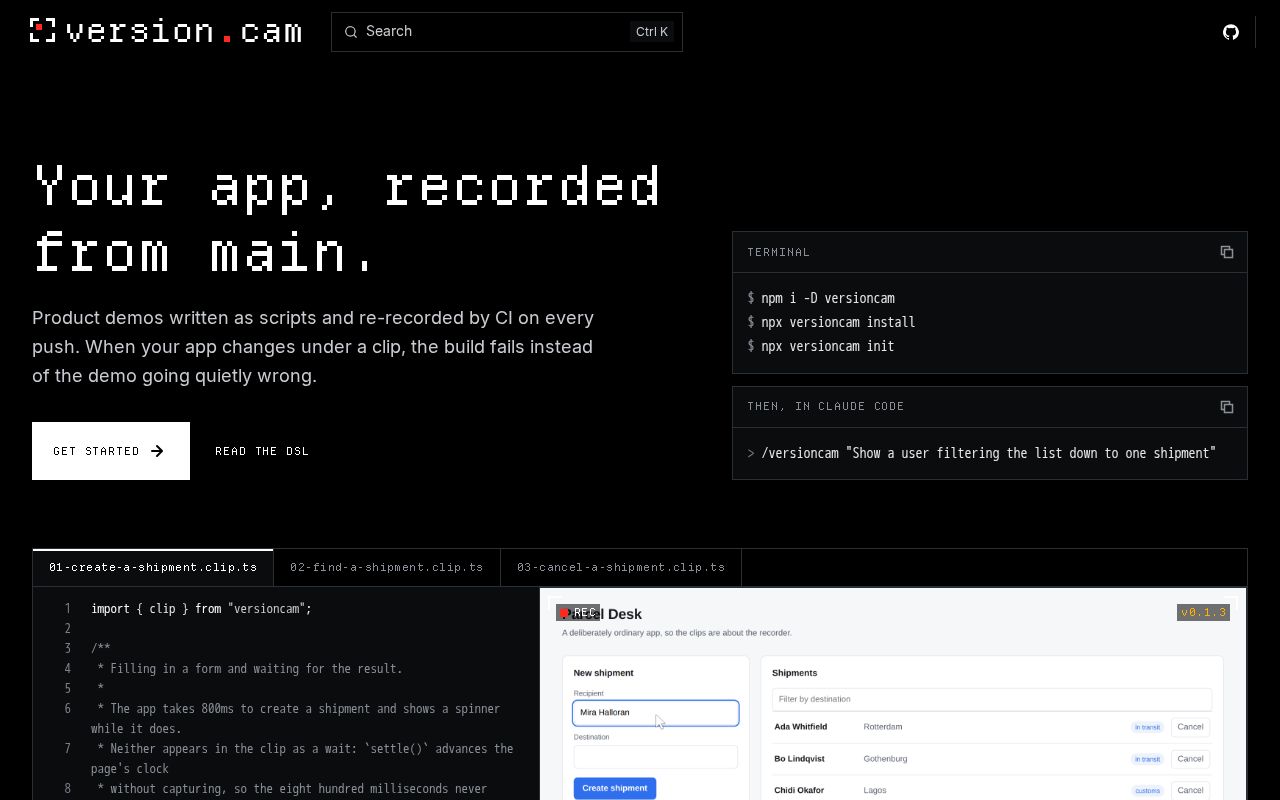 Preview of Your app, recorded from main.