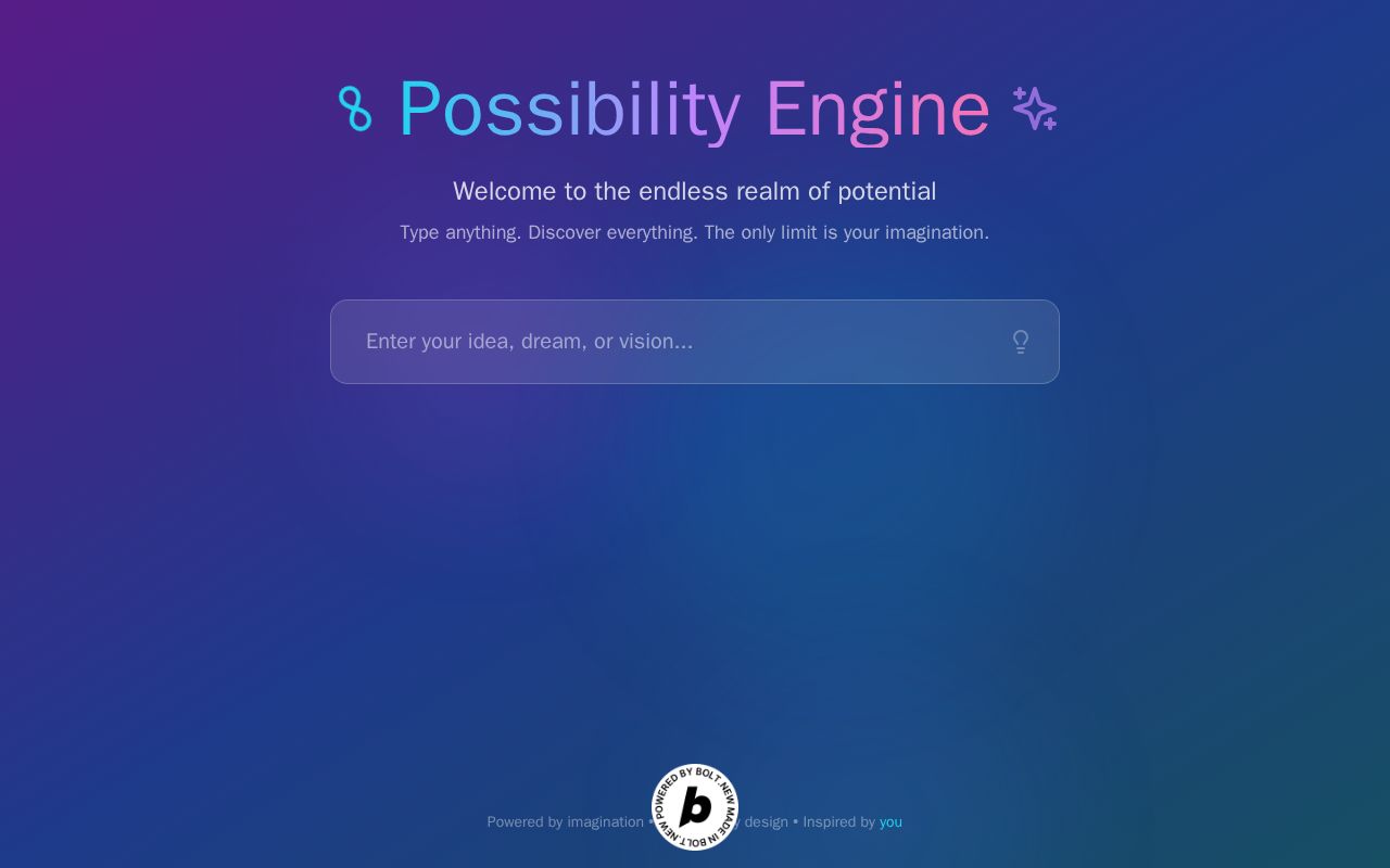Preview of Possibility.website - The Possibility Engine