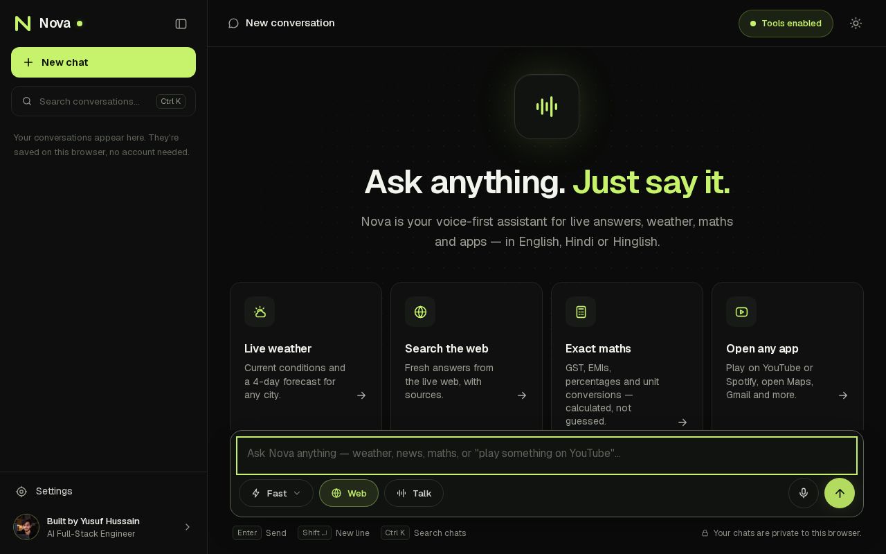 Preview of Nova Assistant