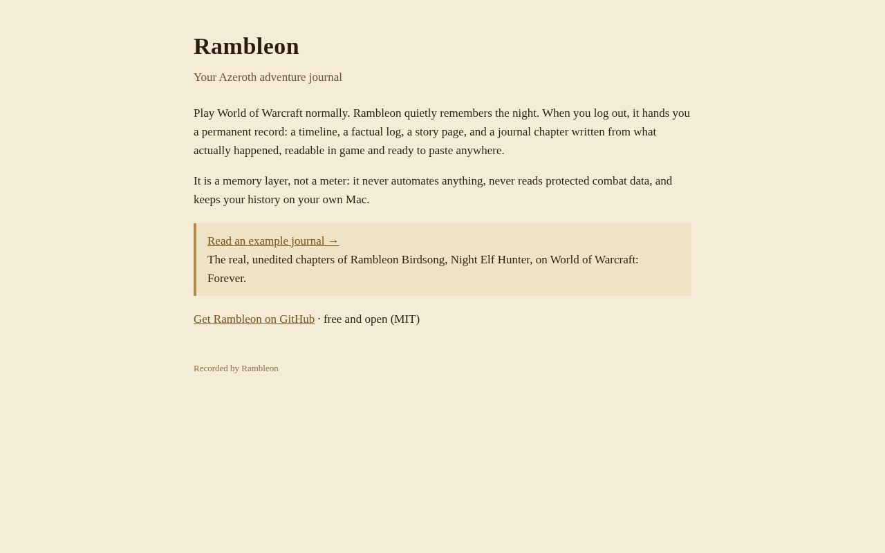 Preview of Rambleon