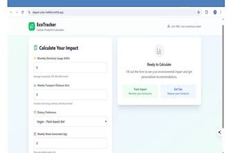 Preview of Carbon Emission Footprint tracker -Co2 reduction on the go