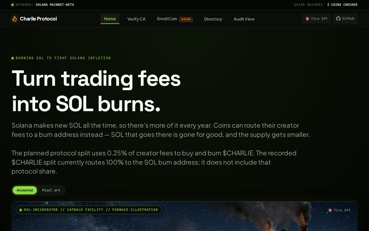 Preview of Charlie Protocol Site
