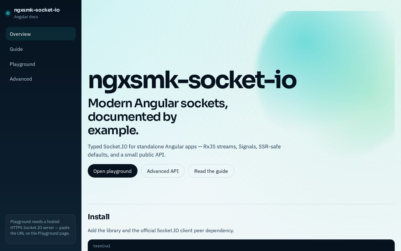 Preview of Ngxsmk Socket Io