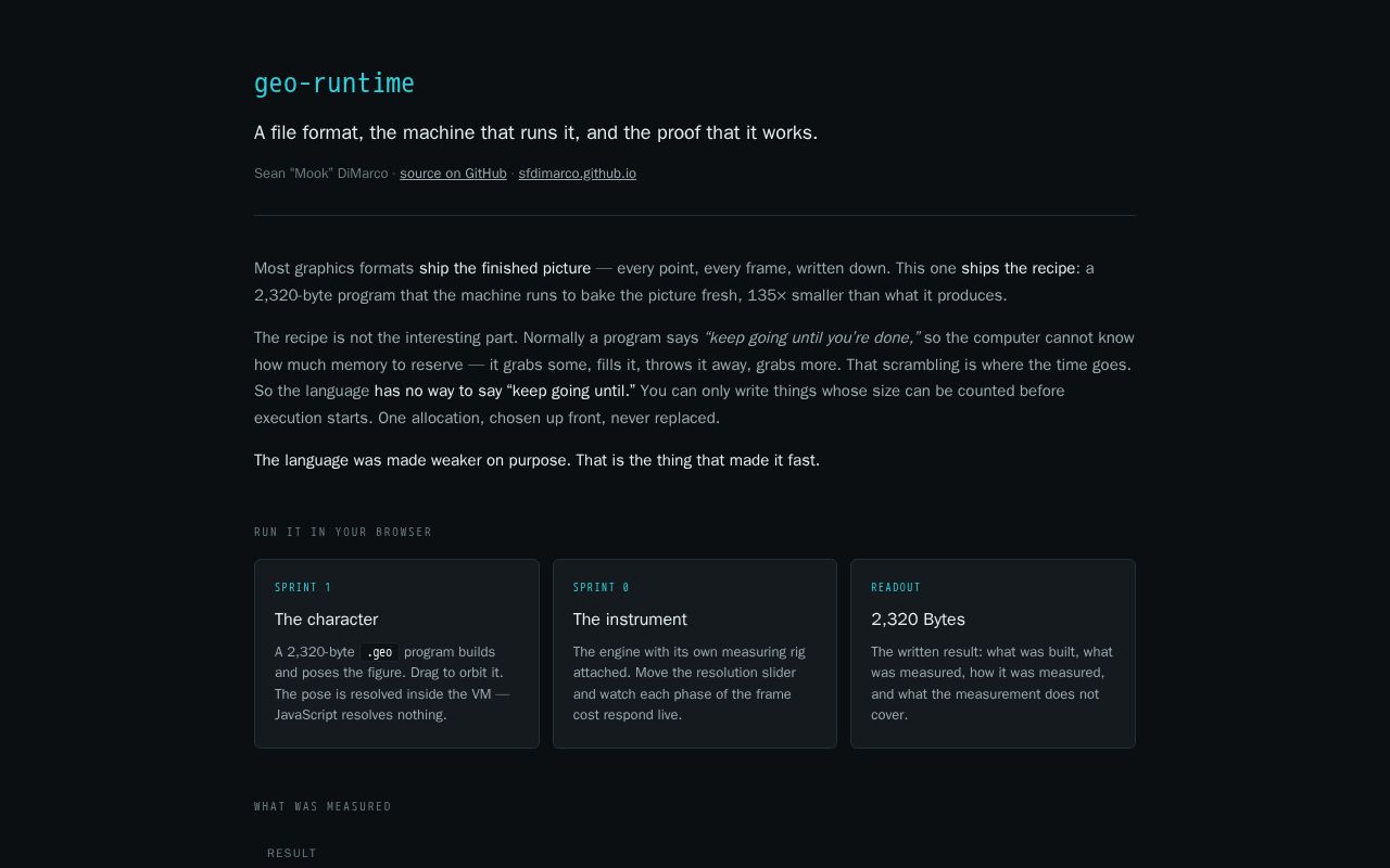 Preview of Geo Runtime