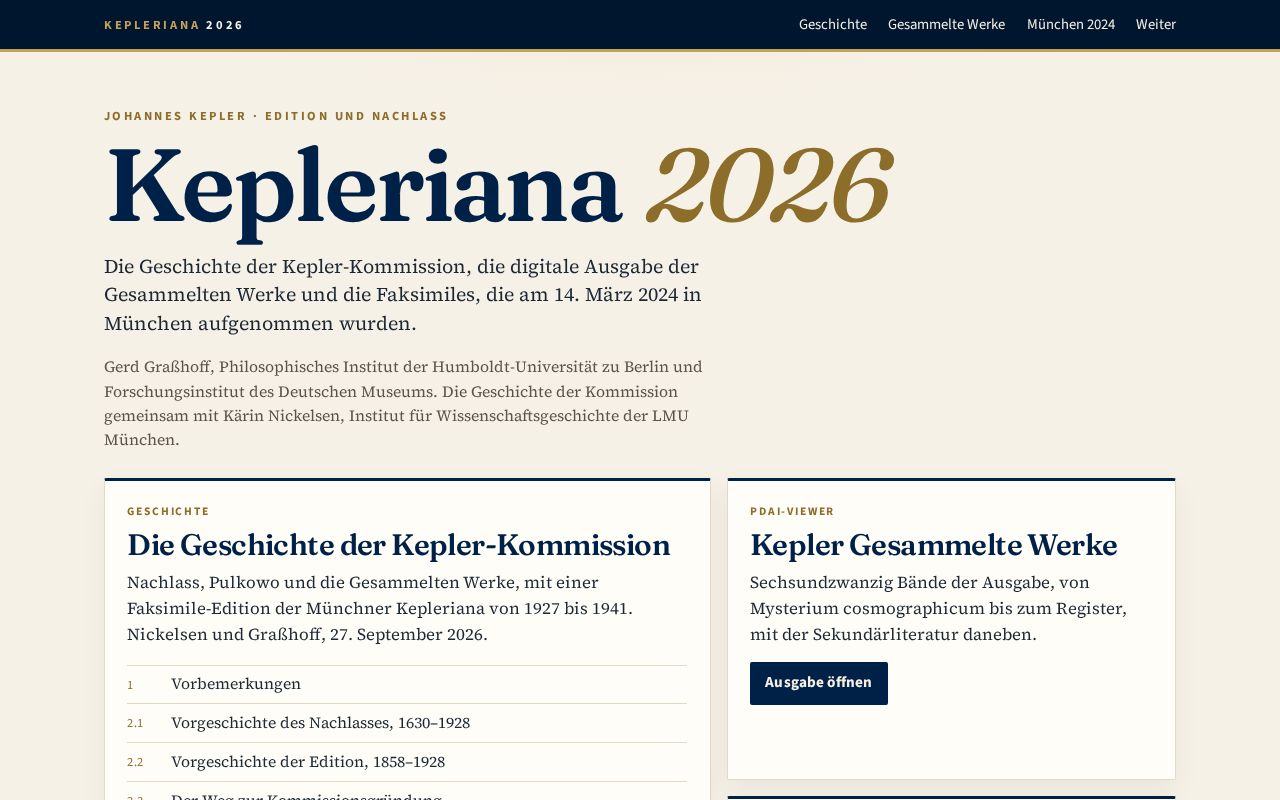 Preview of Kepleriana 2026