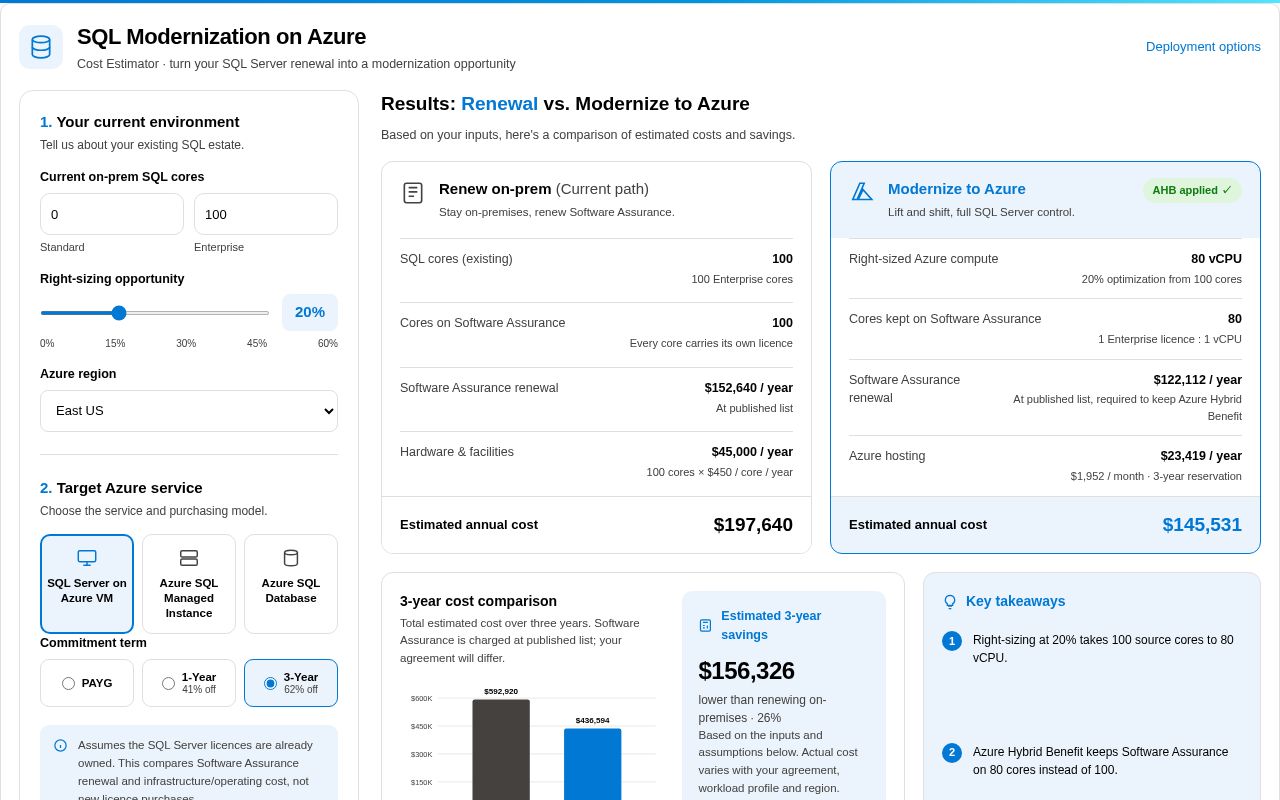 Preview of Sql Modernization Azure