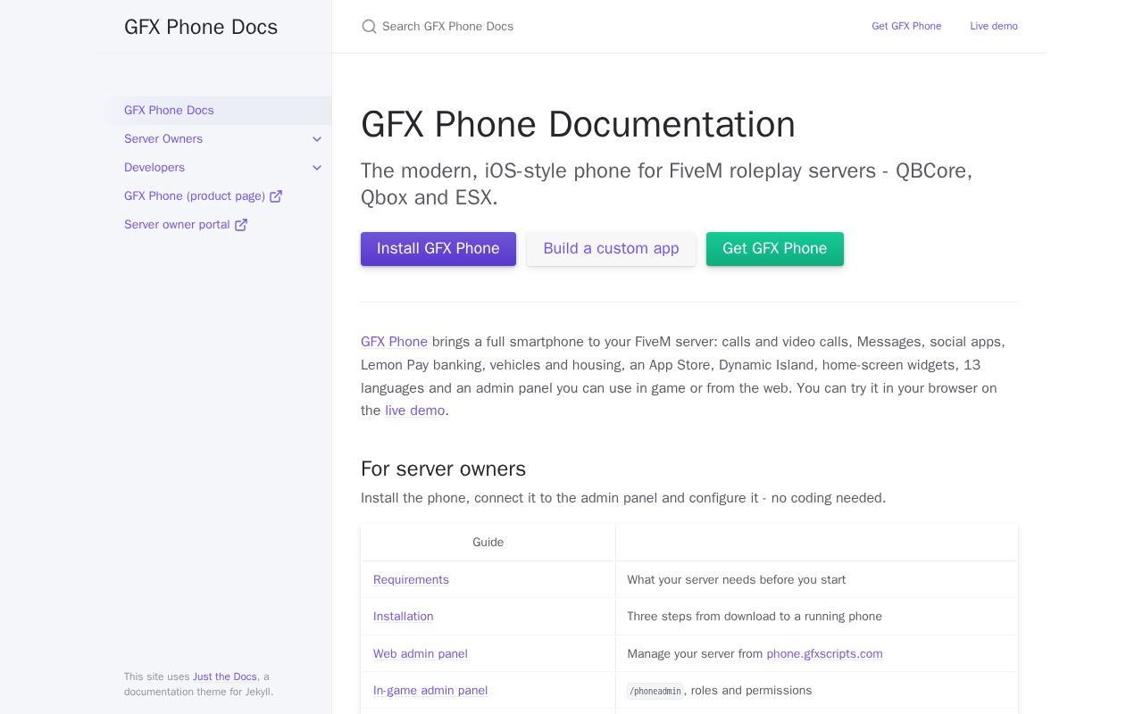 Preview of Gfx Phone Docs
