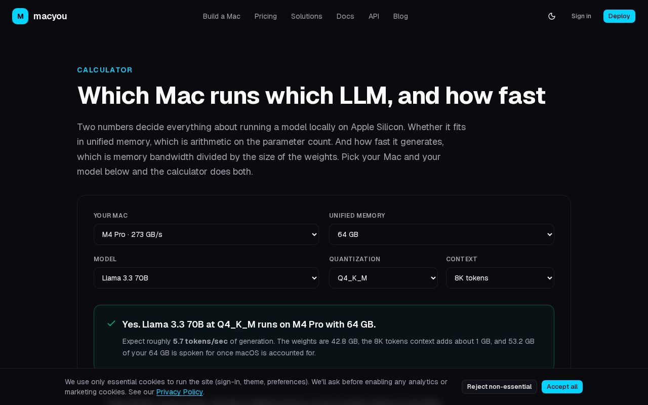 Preview of Mac Llm Calculator