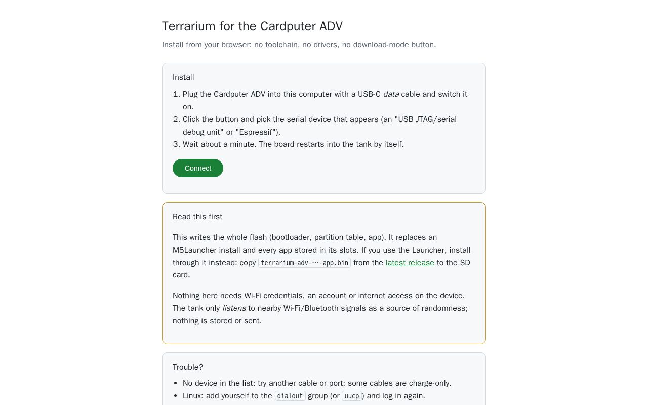 Preview of Cardputer Terrarium