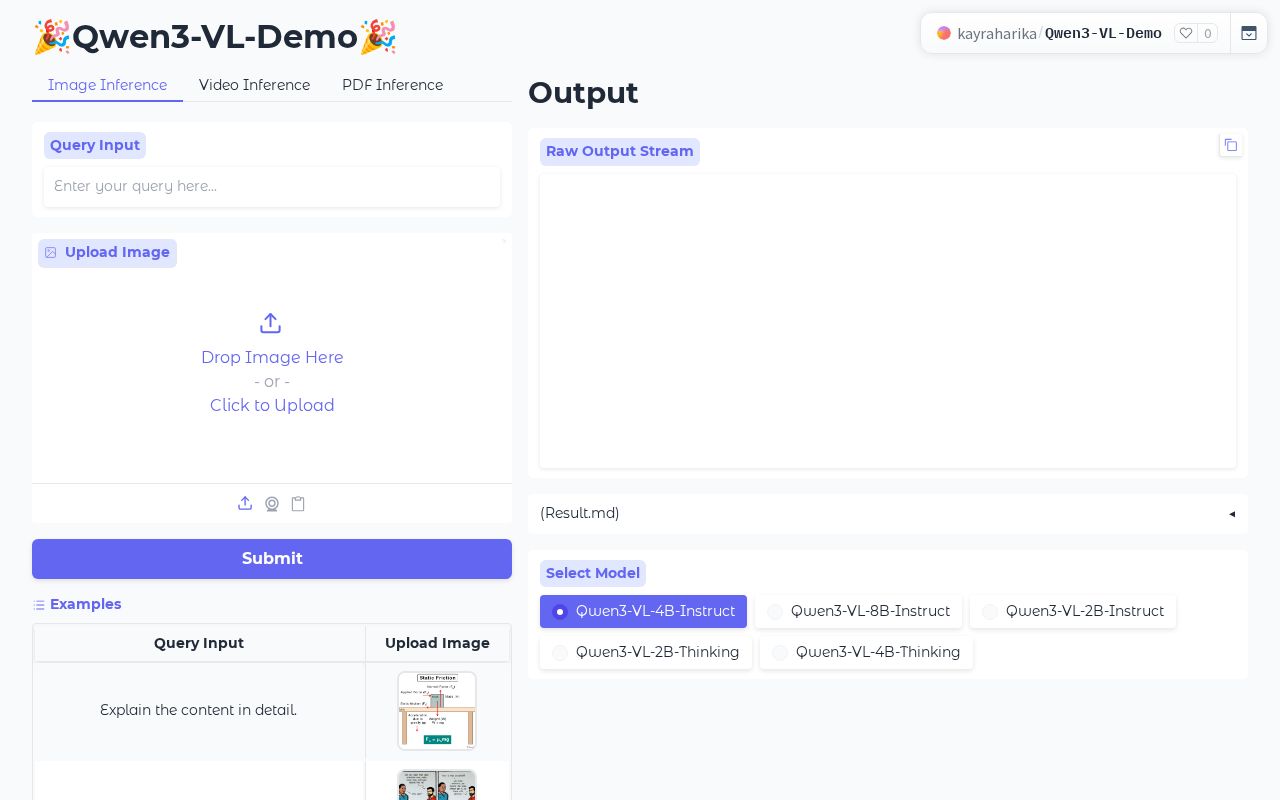 Preview of Qwen3 VL Demo