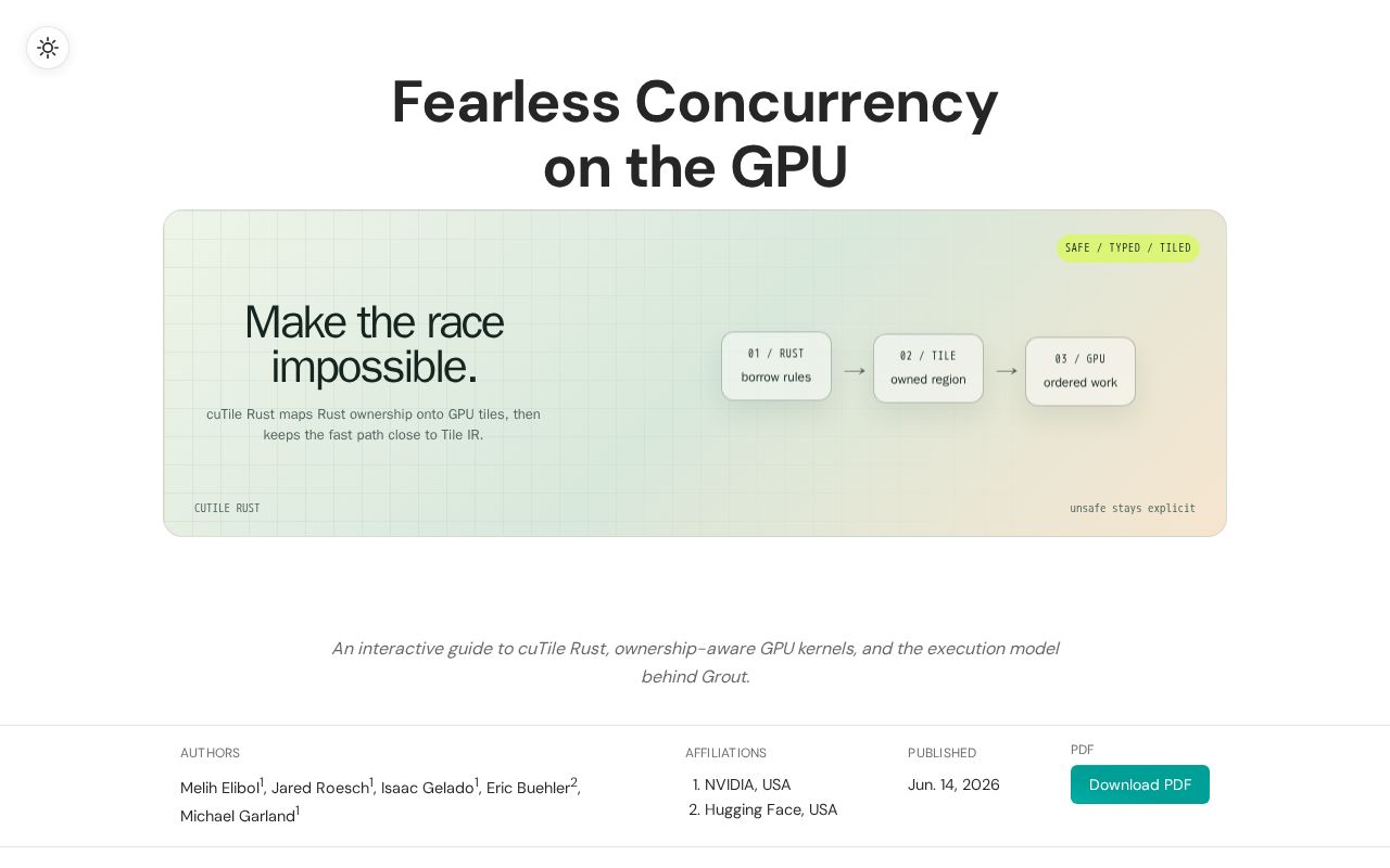 Preview of Fearless Concurrency on the GPU