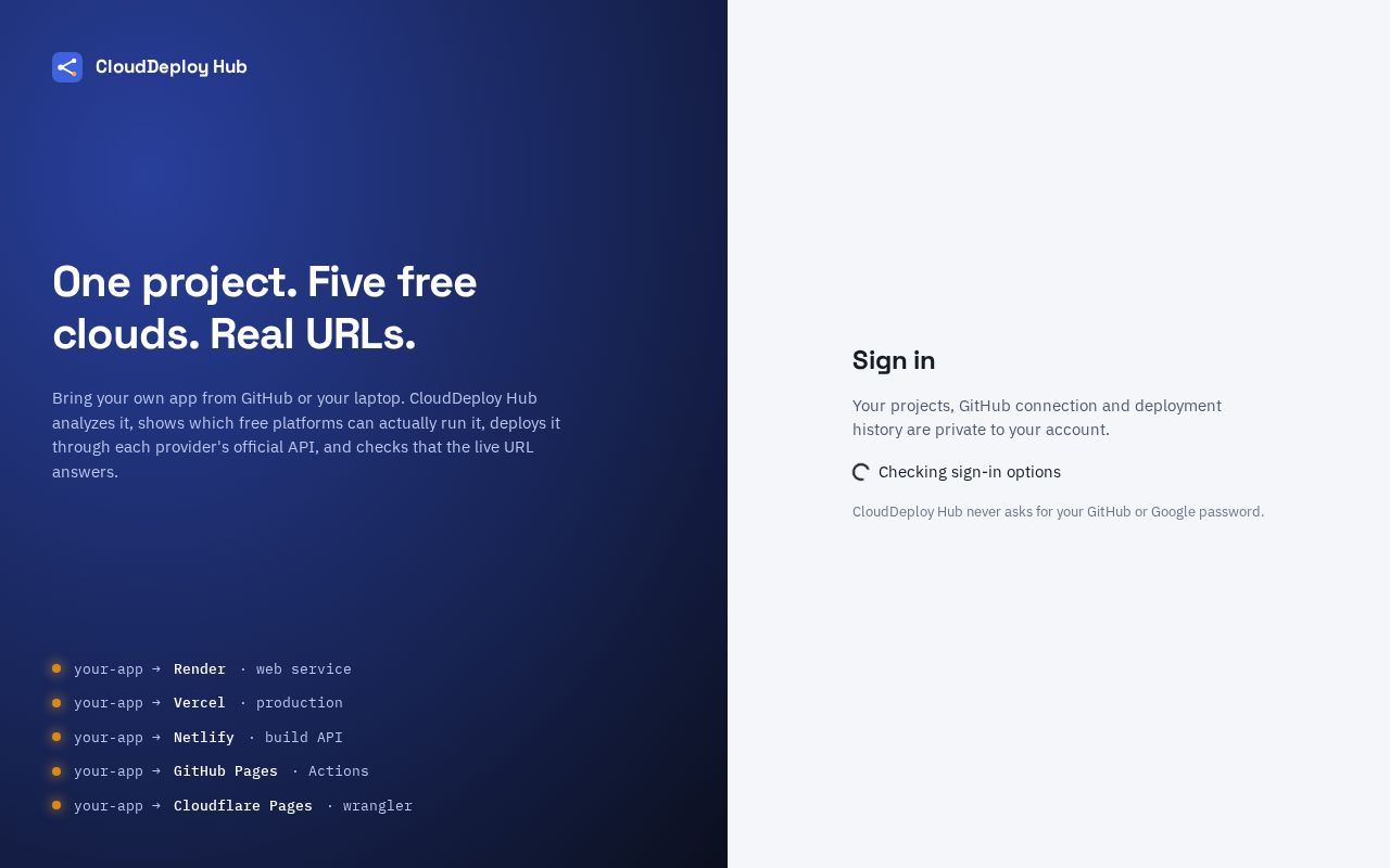 Preview of CLOUDDEPLOY HUB
