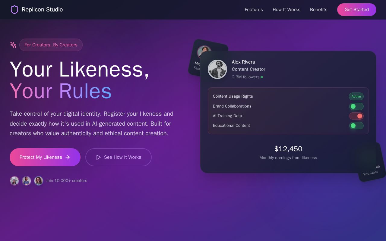 Preview of Replicon: Your Likeness, Your Rules